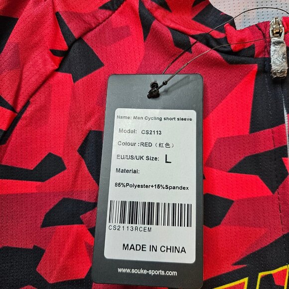 Souke Sports Men's Cycling Bike Jersey - Size L - Picture 9 of 11